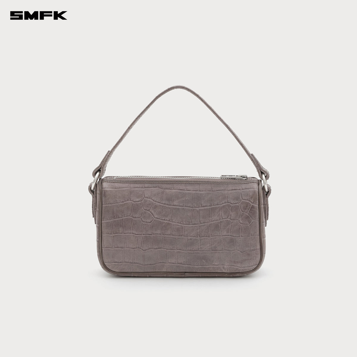 COMPASS BADGE HOLDER Leather Bag Gray (Small)