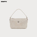 COMPASS BADGE HOLDER Leather Bag White (Small)