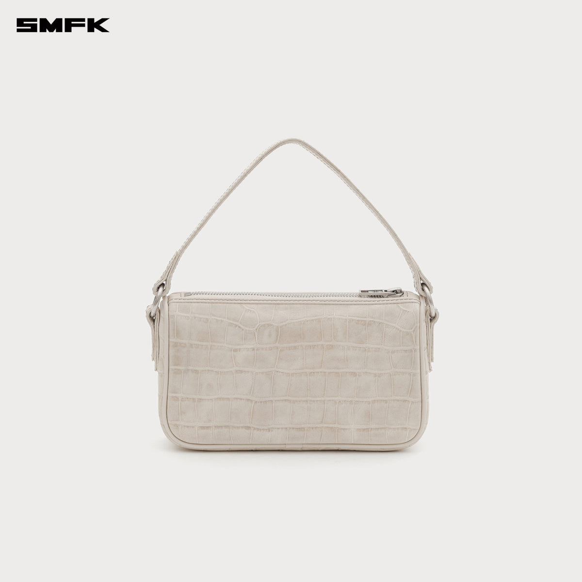 COMPASS BADGE HOLDER Leather Bag White (Small)