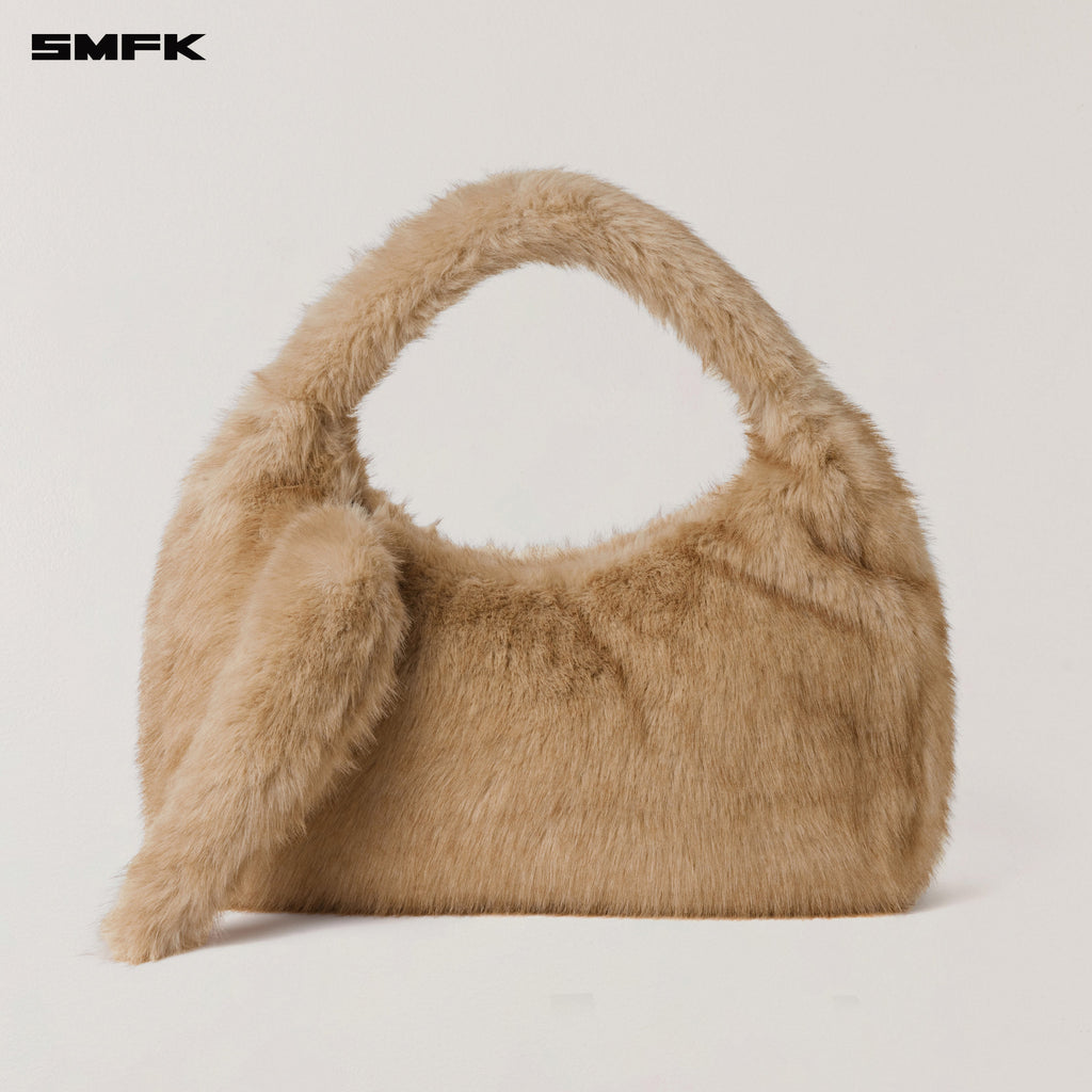 COMPASS COBBLE FURRY BAG/LARGE SAND