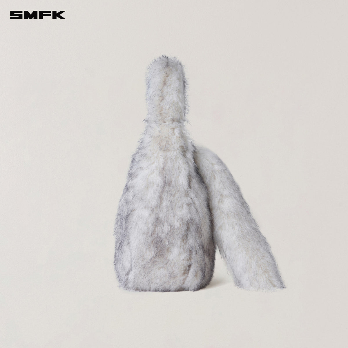 COMPASS COBBLE FURRY BAG/LARGE ARCTIC FOX WHITE