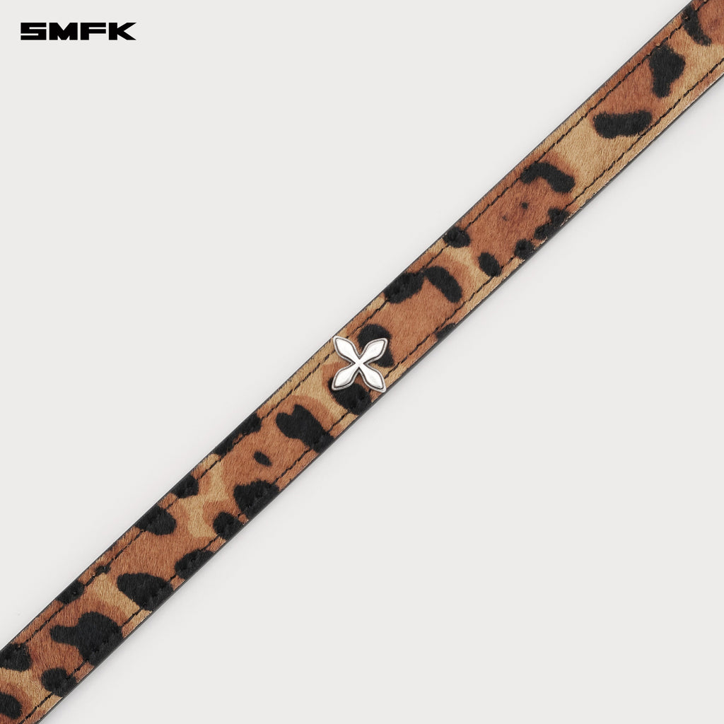 COMPASS Classic Fur Turtleneck Choker Leopard Print