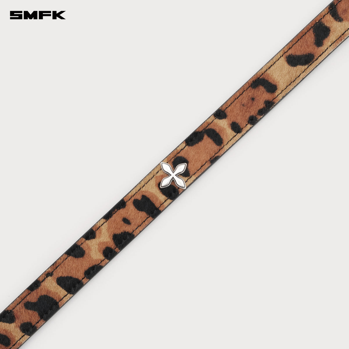 COMPASS Classic Fur Turtleneck Choker Leopard Print