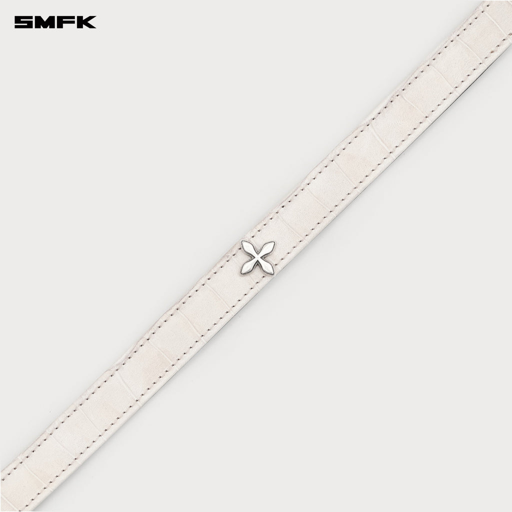 COMPASS Classic Turtleneck Choker White Crocodile