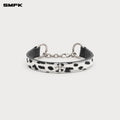 COMPASS Classic Fur Turtleneck Choker White Leopard