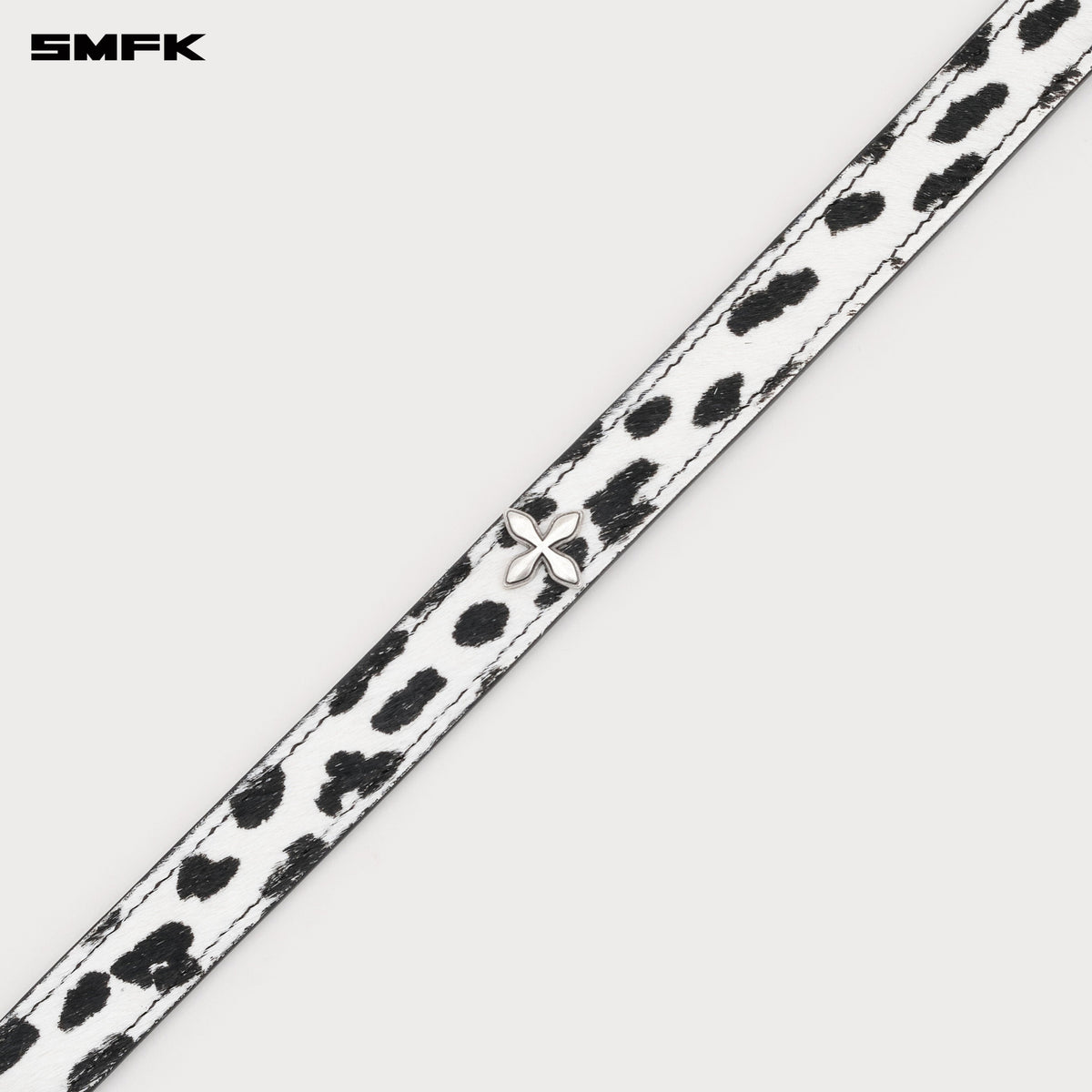 COMPASS Classic Fur Turtleneck Choker White Leopard
