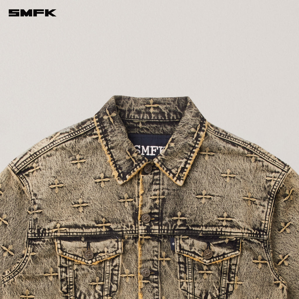 ANCIENT MYTH STORM GARDEN OVERSIZED DENIM JACKET STORM GARDEN (Yellow)