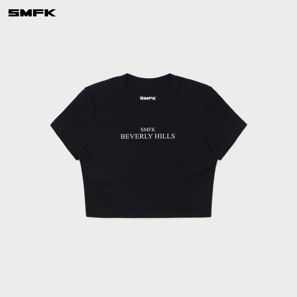 Compass Beverly Movie Subtitles Crop Tee Wild Black
