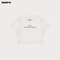 Compass Beverly Movie Subtitles Crop Tee Snowy Mountain White