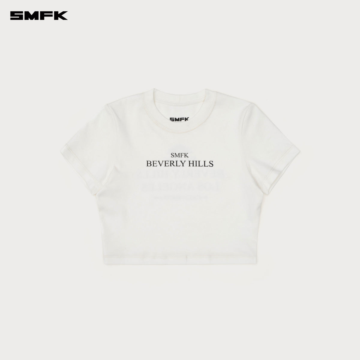 Compass Beverly Movie Subtitles Crop Tee Snowy Mountain White