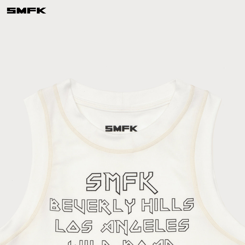 Beverly Sports Tank Top Snowy Mountain White