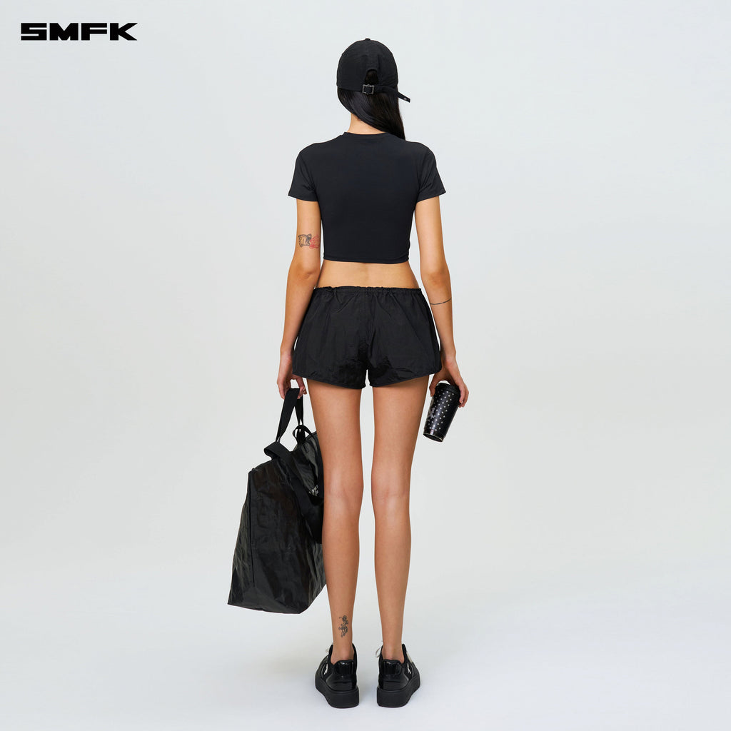 Ancient Myth Alloy Skin Low-Waist Jogging Shorts Black