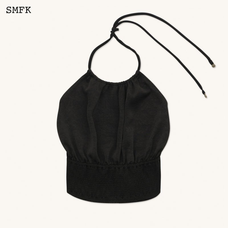 Ancient Myth Helios Halter-Neck Vest Top Black
