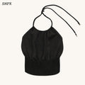 Ancient Myth Helios Halter-Neck Vest Top Black