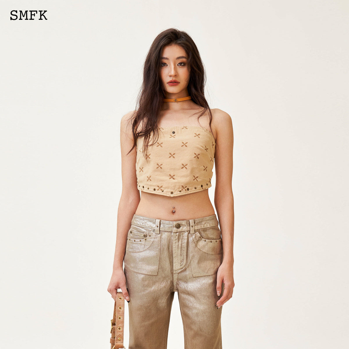 Ancient Myth Temple Garden Bandeau Tube Top