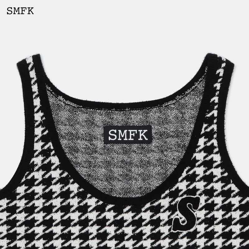 Black Bird Check Knitted Undershirt Black Bird Check