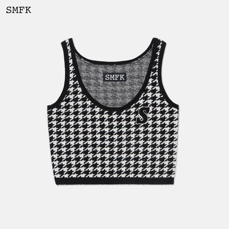 Black Bird Check Knitted Undershirt Black Bird Check