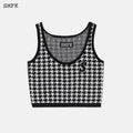 Black Bird Check Knitted Undershirt Black Bird Check
