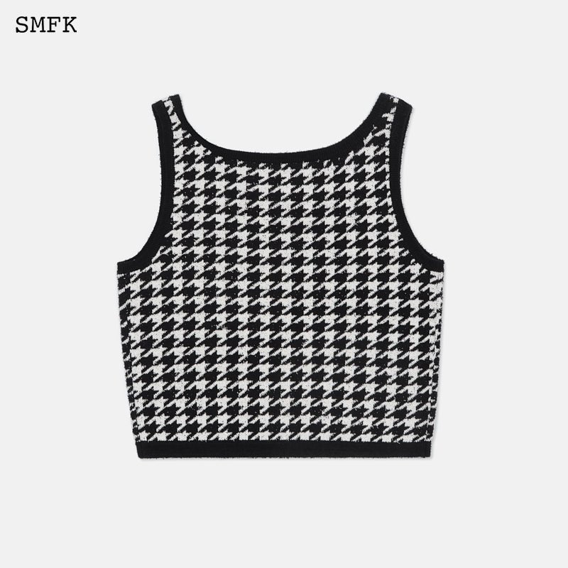 Black Bird Check Knitted Undershirt Black Bird Check