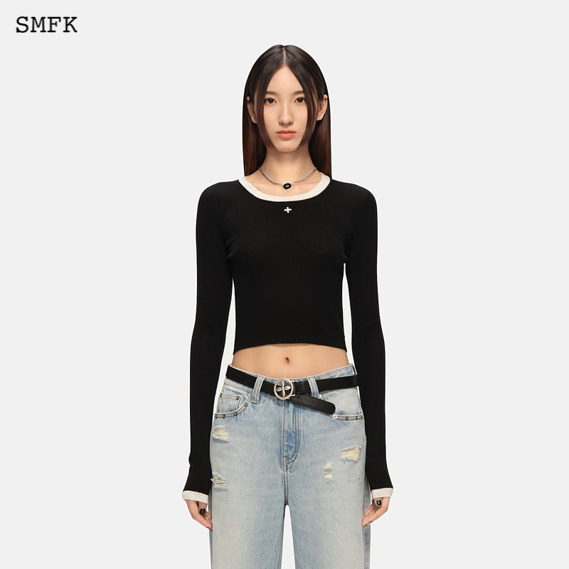 College Classic Woolen Sweater Black