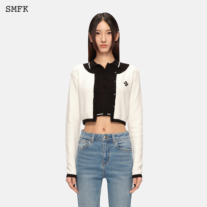 College Classical Knitted Short Cardigan