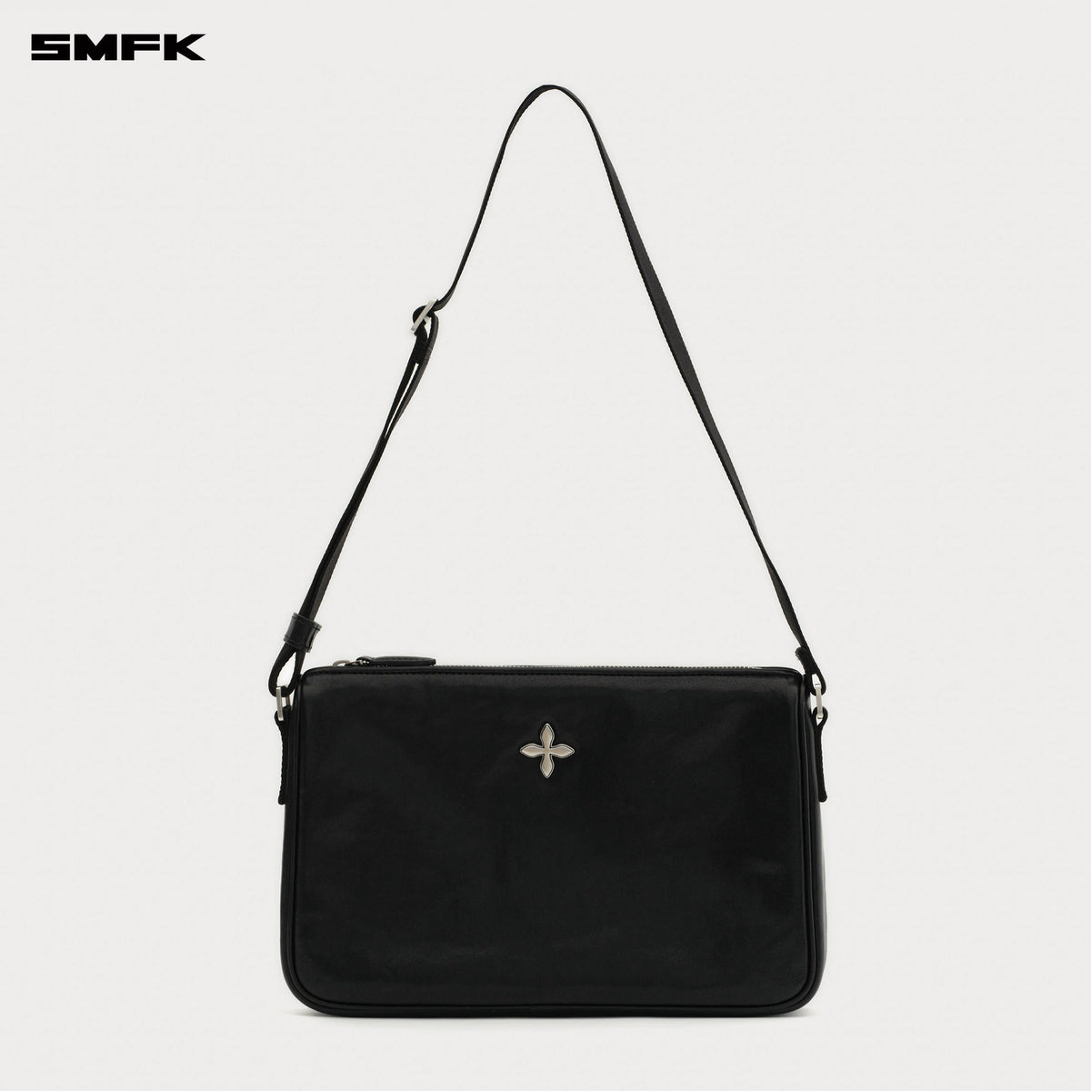 COMPASS BADGE Cross Badge Black Backpack (Medium)