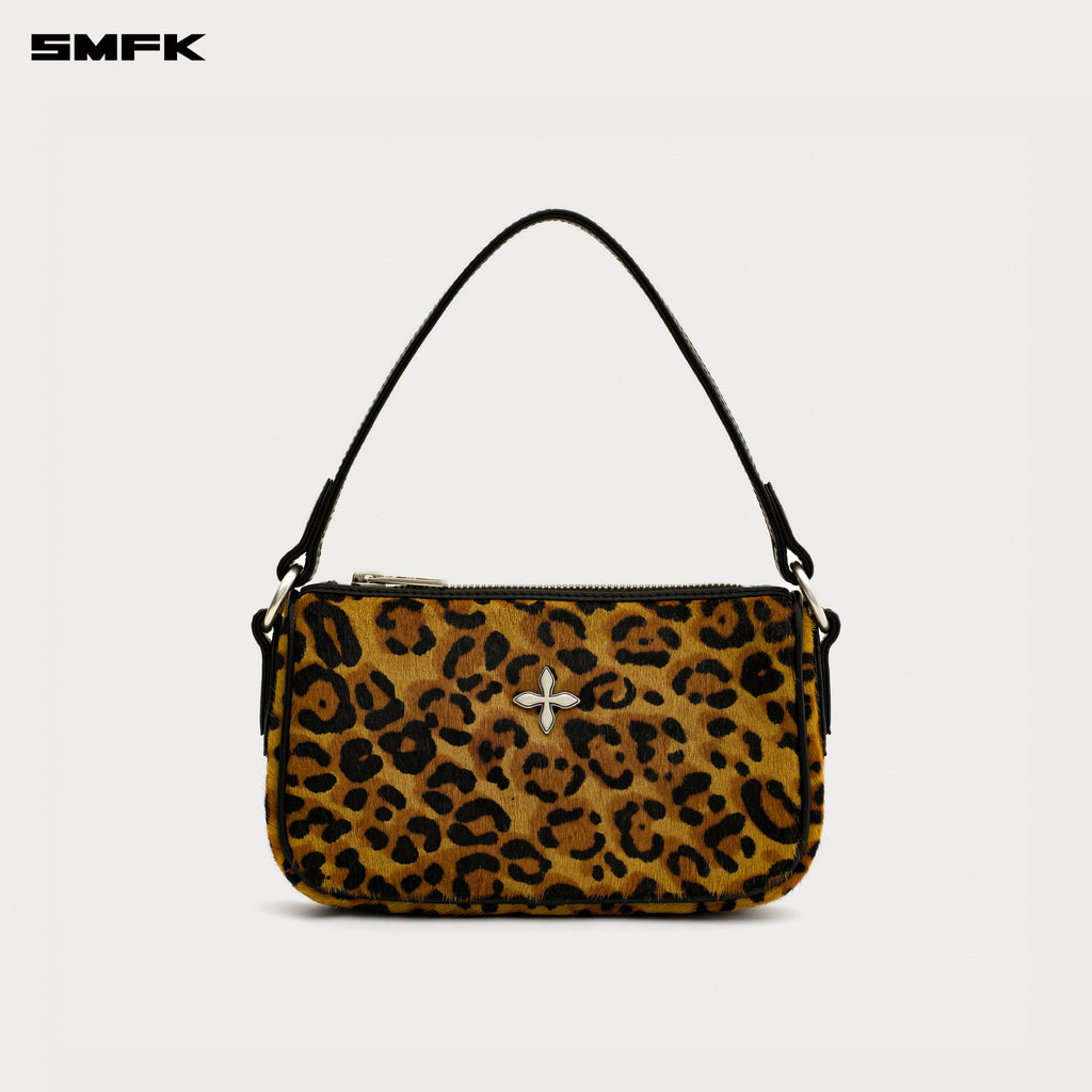 COMPASS BADGE Cross Leopard Bag (Small)