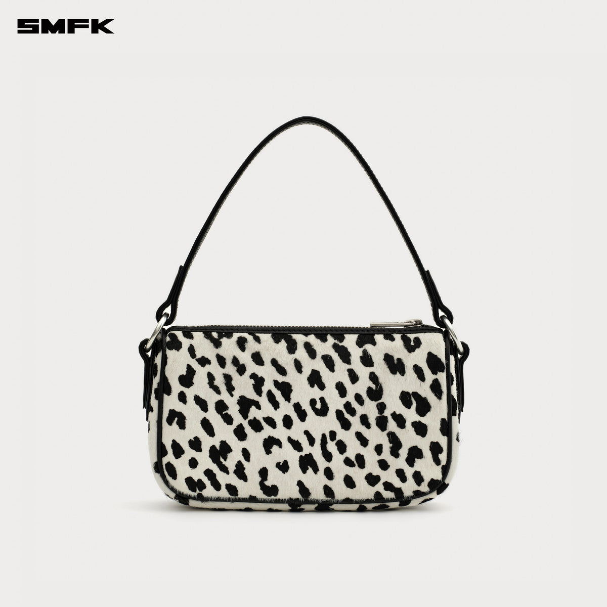 COMPASS BADGE Cross White Leopard Bag (Small)
