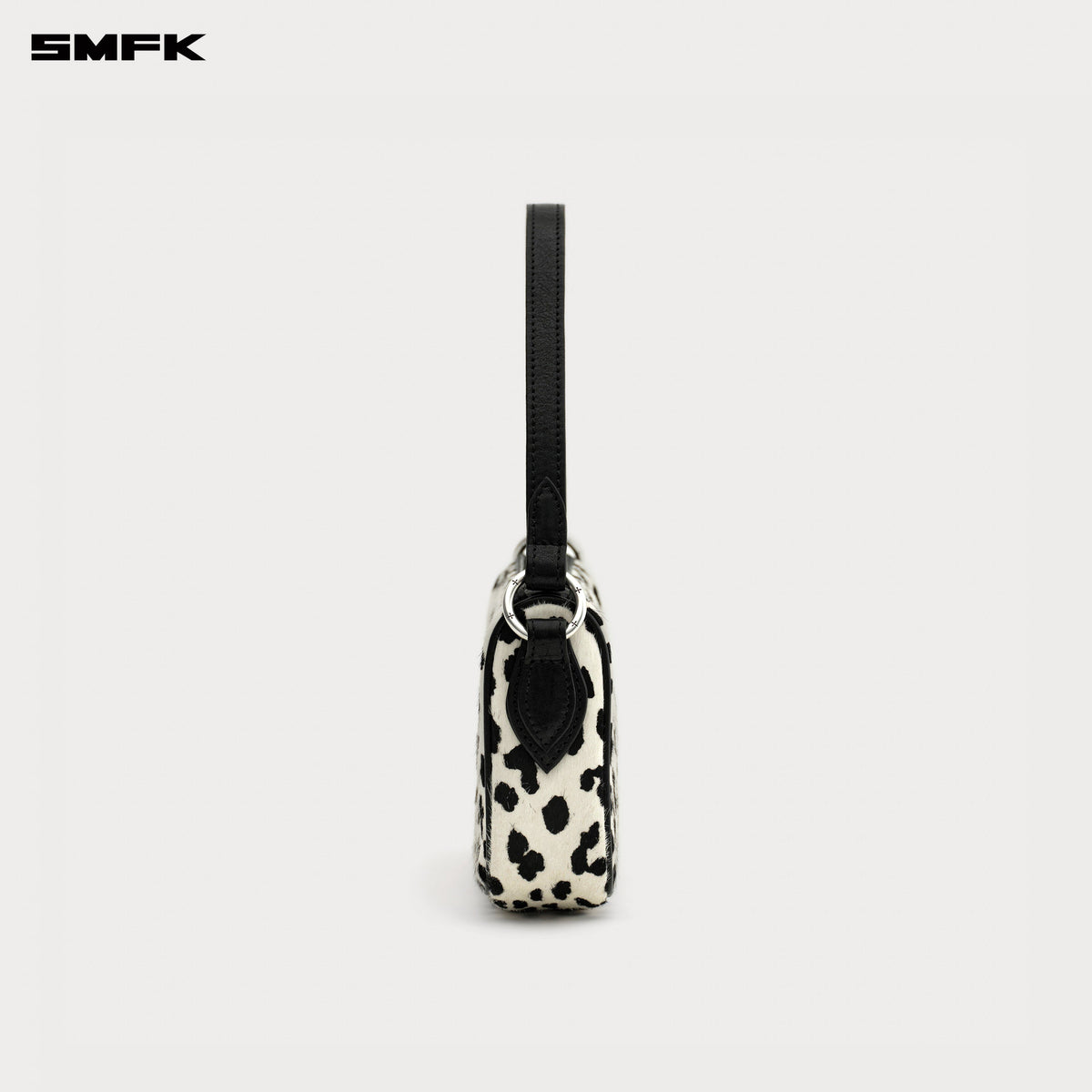 COMPASS BADGE Cross White Leopard Bag (Small)