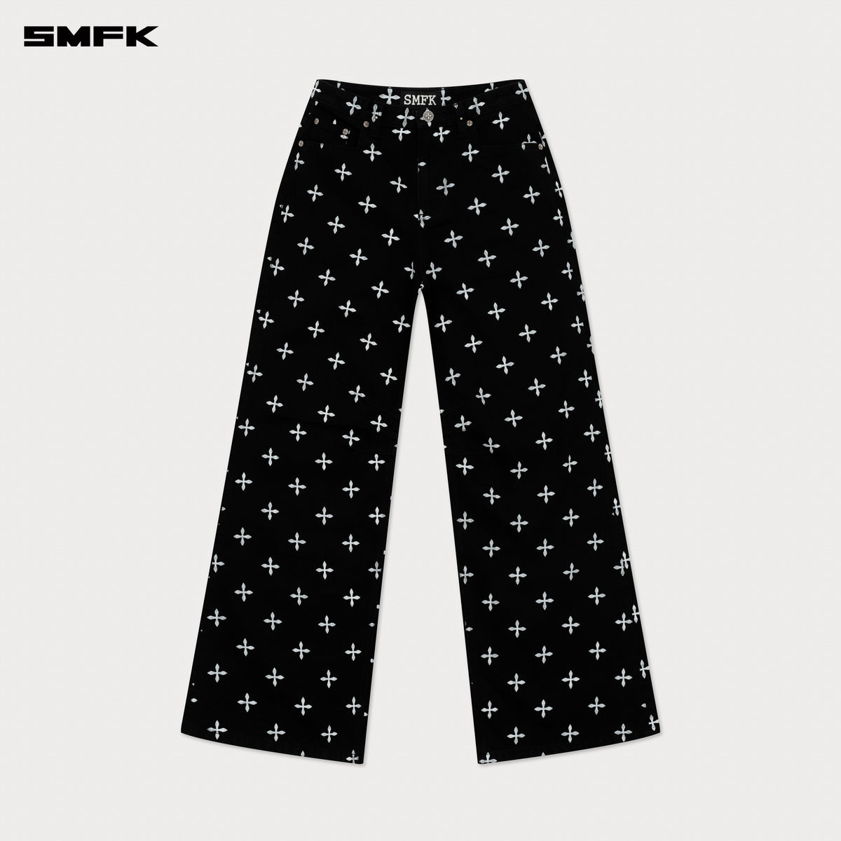 Compass Black Garden Classic Wide-Leg Jeans