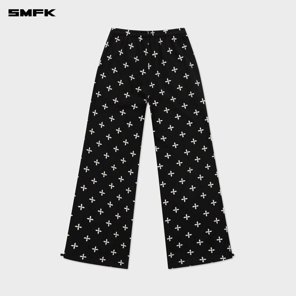 Compass Black Garden Wide-Leg Track Pants