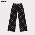 Compass Black Garden Wide-Leg Track Pants