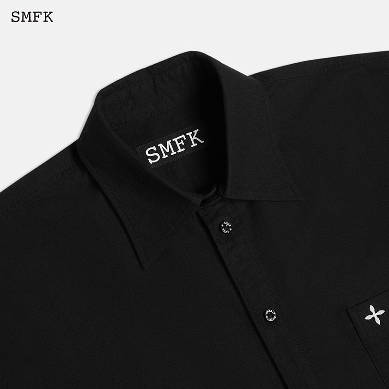 Compass Black Night Flower Classical Shirt