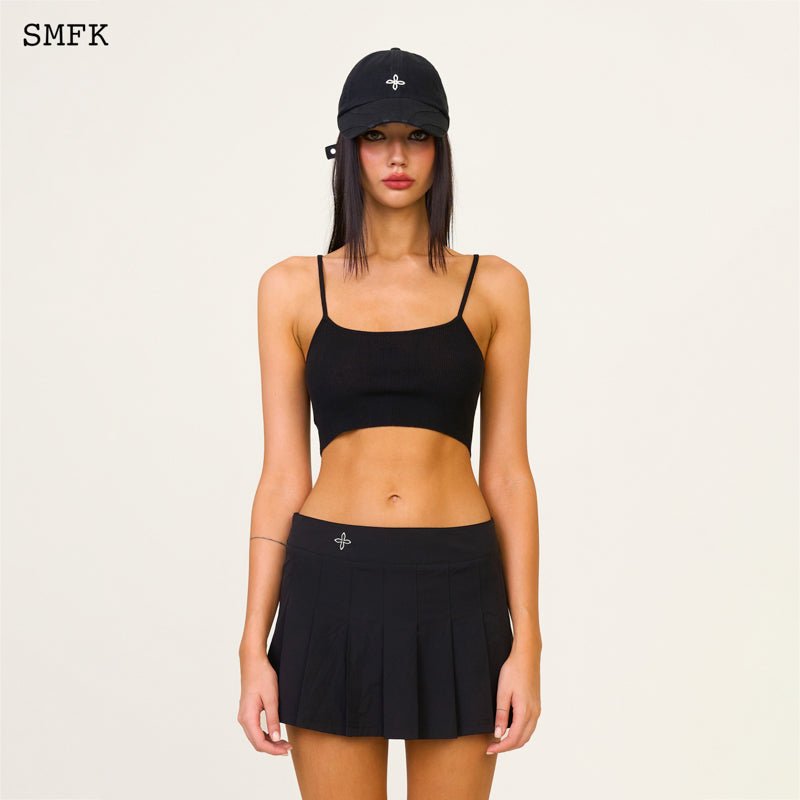 Compass Classic Cross Chain Baseball Cap In Black