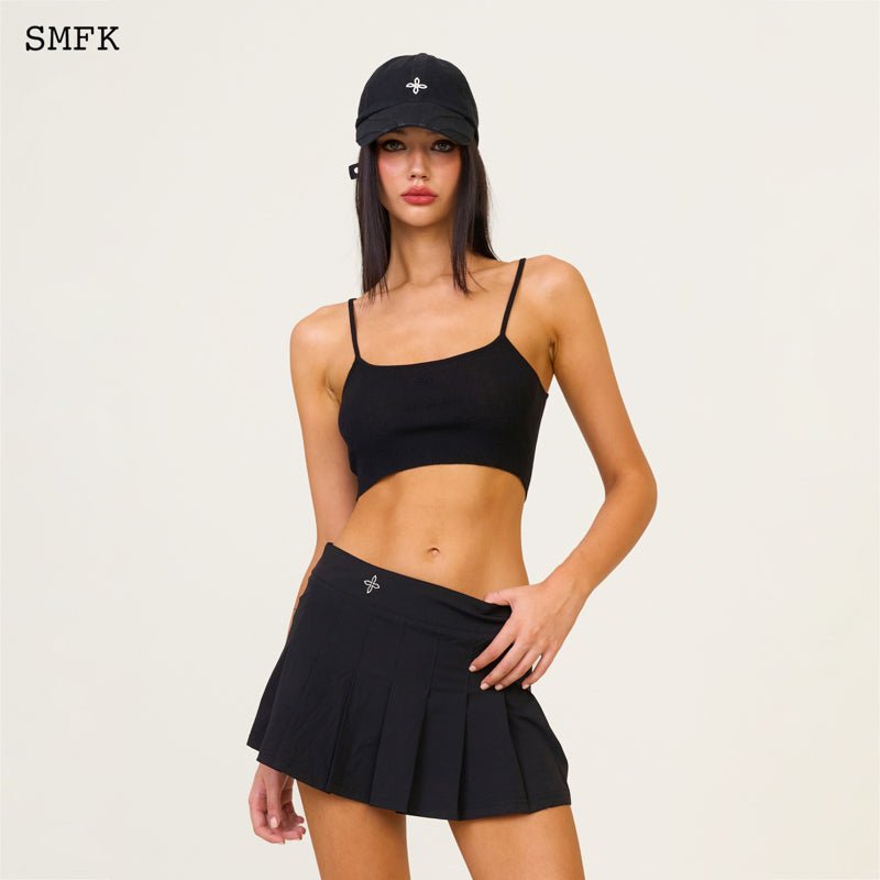 Compass Classic Cross Chain Baseball Cap In Black