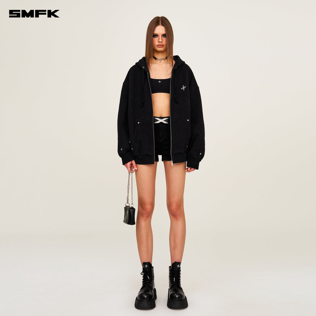 Compass Classic Cross Hoodie Black Jacket